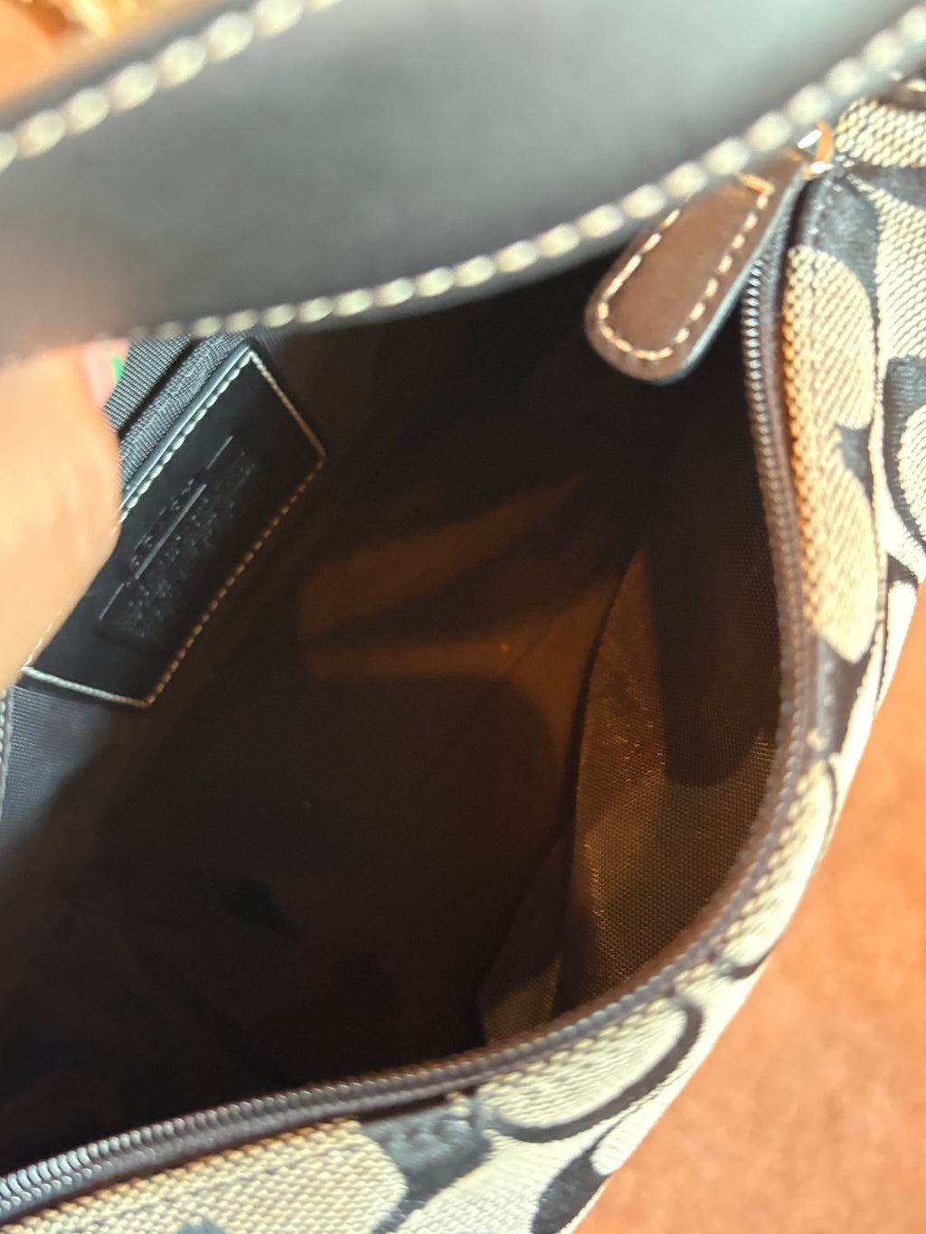 Coach black mini hobo bag