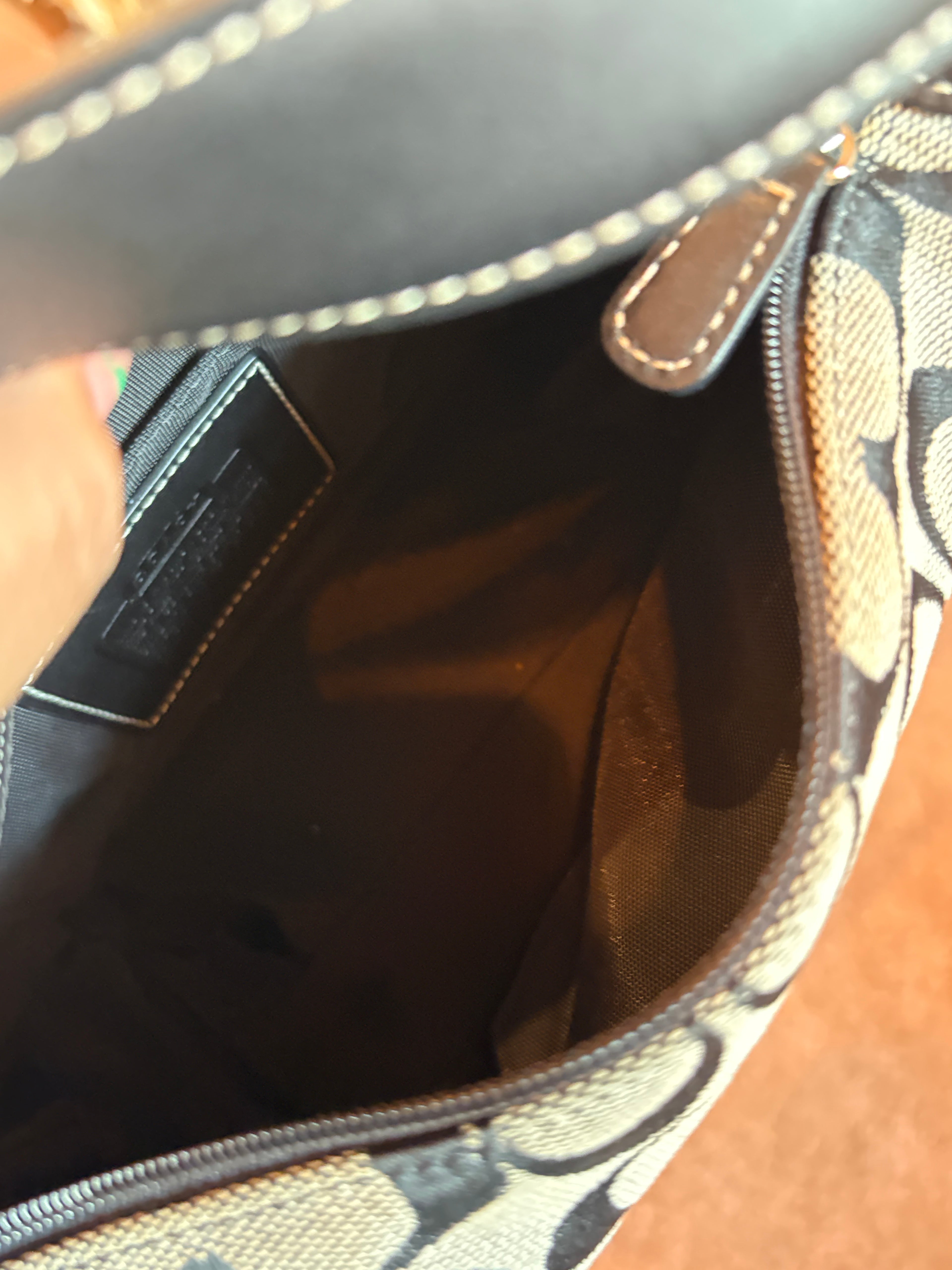 Coach black mini hobo bag