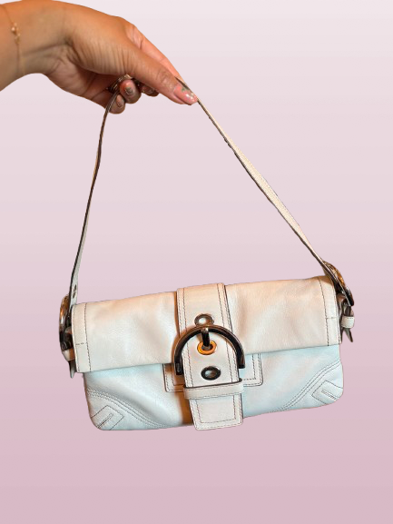 Coach white shoulder bag