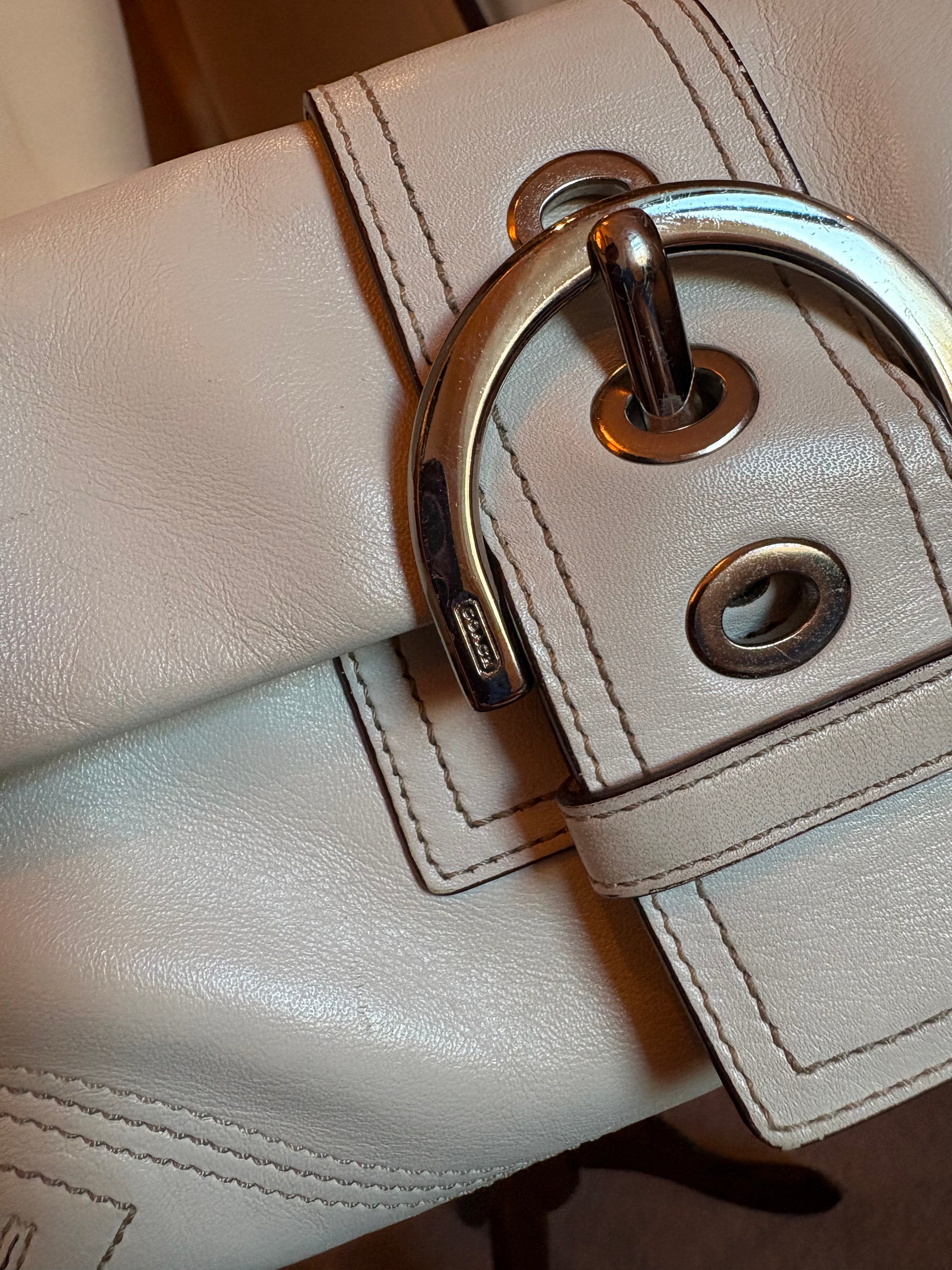 Coach white shoulder bag