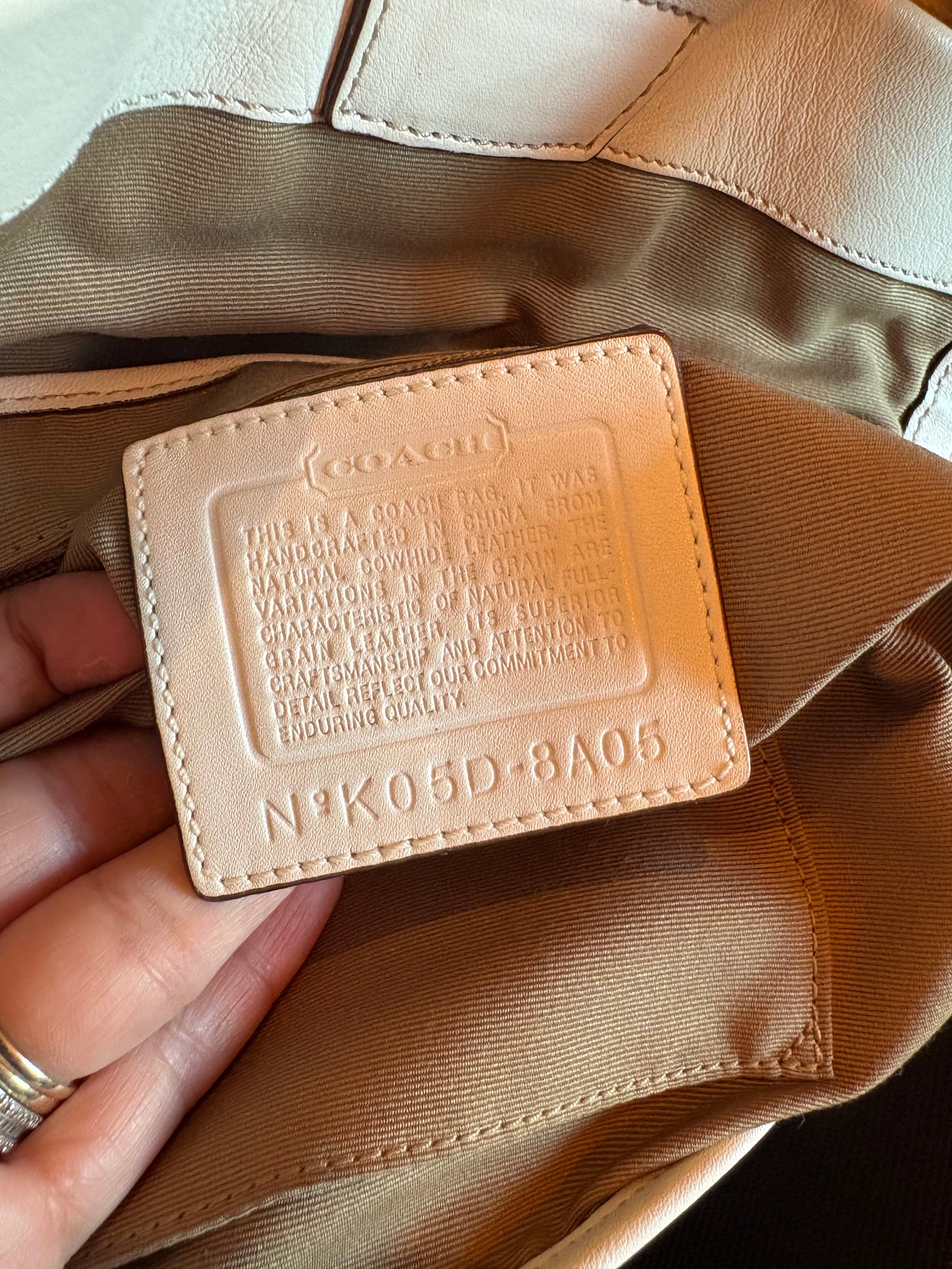 Coach white shoulder bag